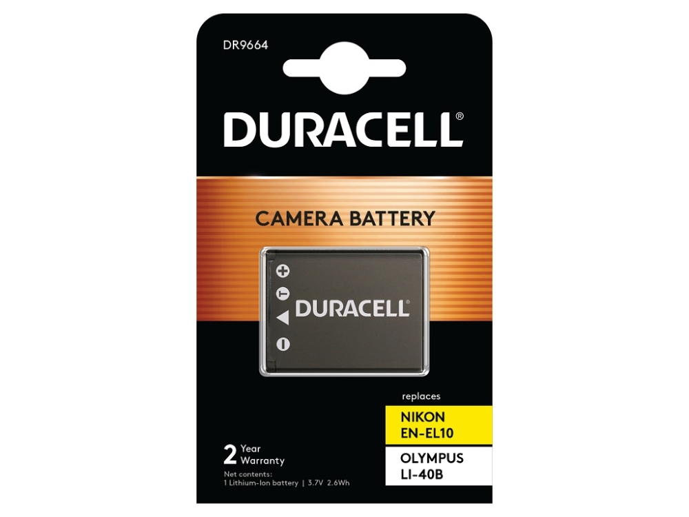 Duracell Li-40B Camera/Camcorder Batteries - Black