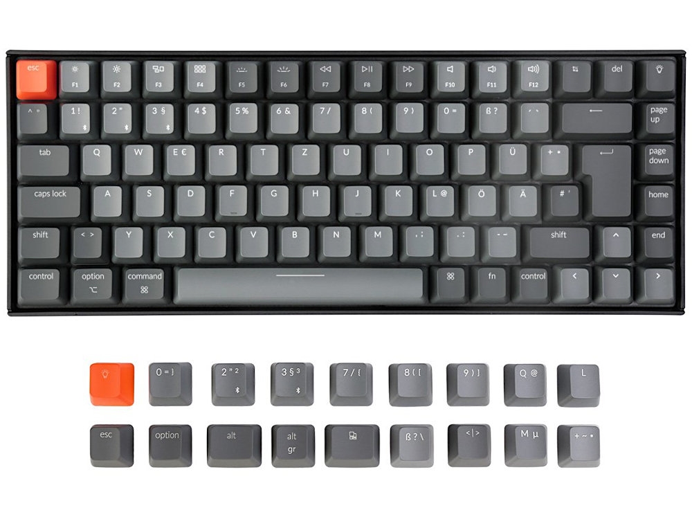 Keychron German K2v2 Bluetooth RGB Backlit Tactile Mac/PC Keyboard