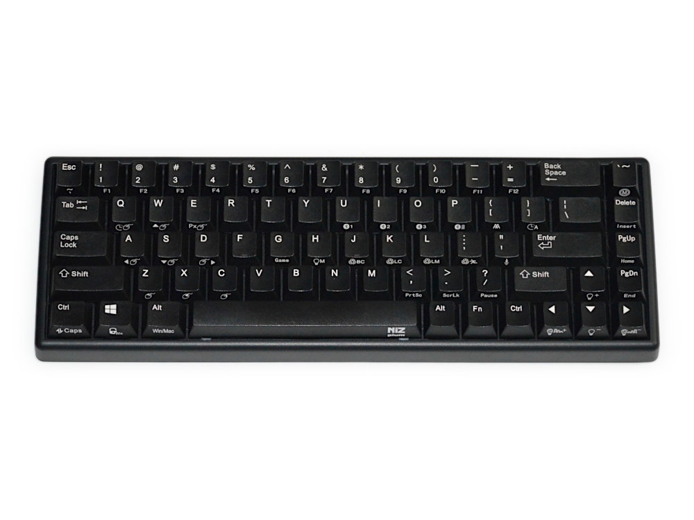 NiZ Keyboard Atom68 Capacitive 35gf Bluetooth RGB Backlit Programmable 60% Keyboard Black