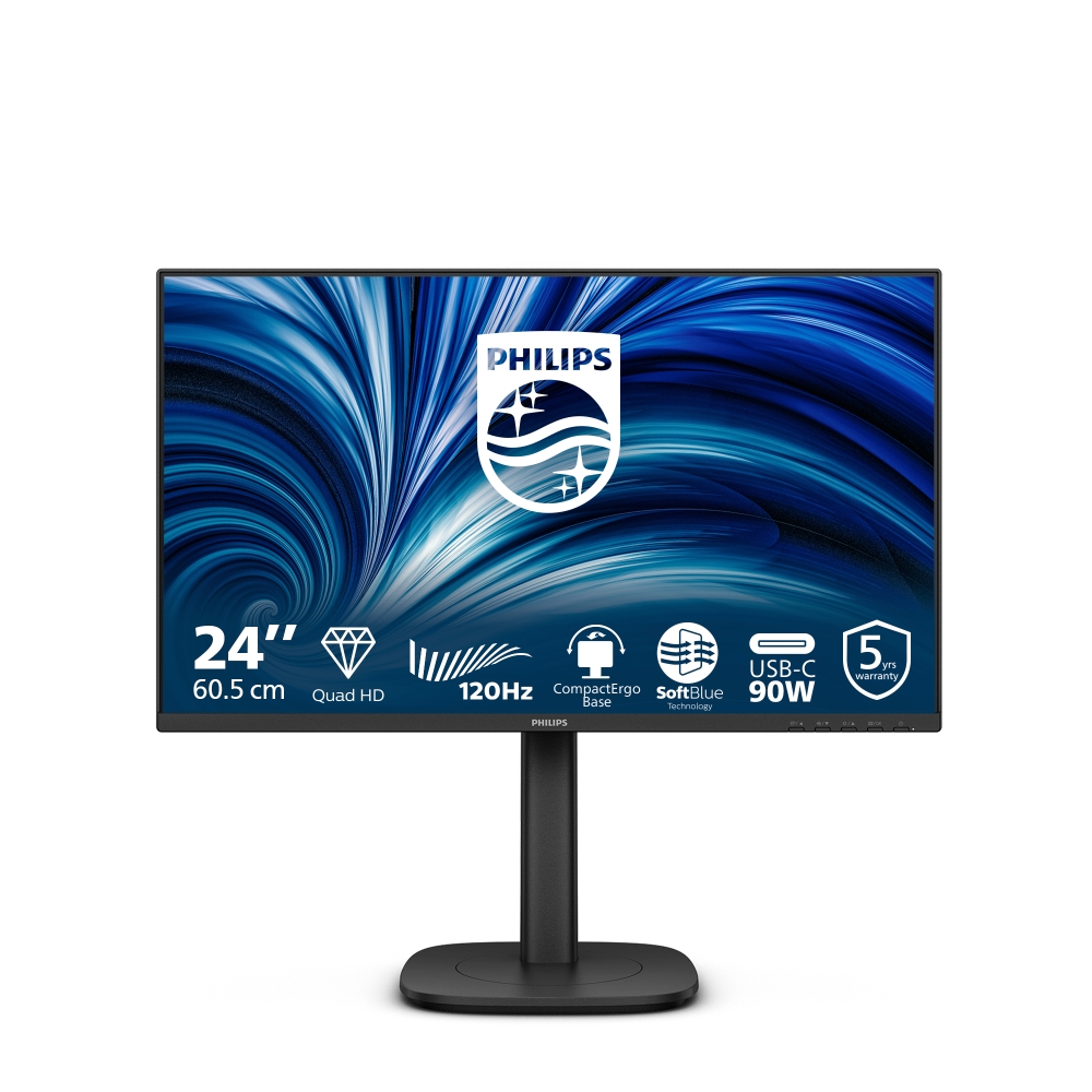 Philips 24B2U3601 Computer Monitors - 23.8 Inches - Black