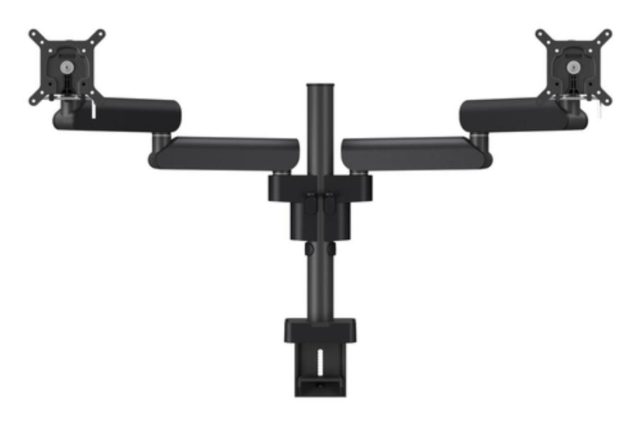 Vogels Vogels MOMO 2237 - Mounting kit (monitor arm) - for 2 LCD displays - black - screen size: up to 34" - desk-mountable